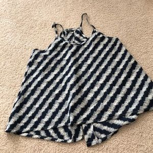 Blue Spaghetti Strapped Tank